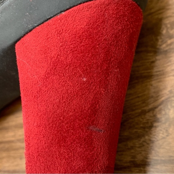 GEOX Respira Boots Womens 10 Red Black High Heels Leather Sexy Valentine’s Day - Picture 8 of 11